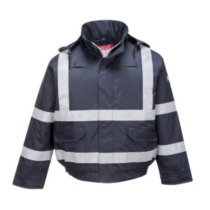 S783 Bizflame Rain FR Winter Bomber Jacket Navy